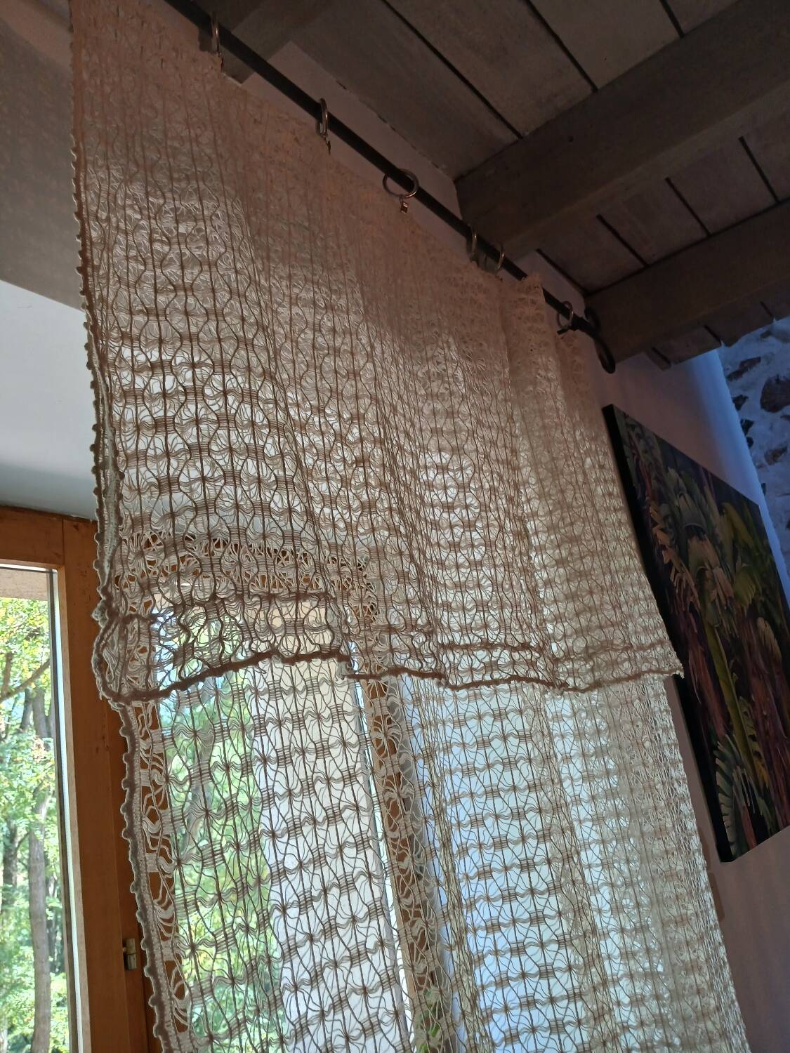 Vintage crochet curtain