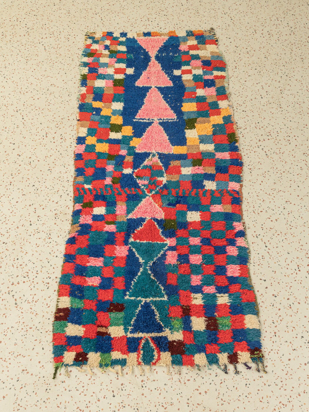 Boujad vintage, tapis berbère, 105 x 255