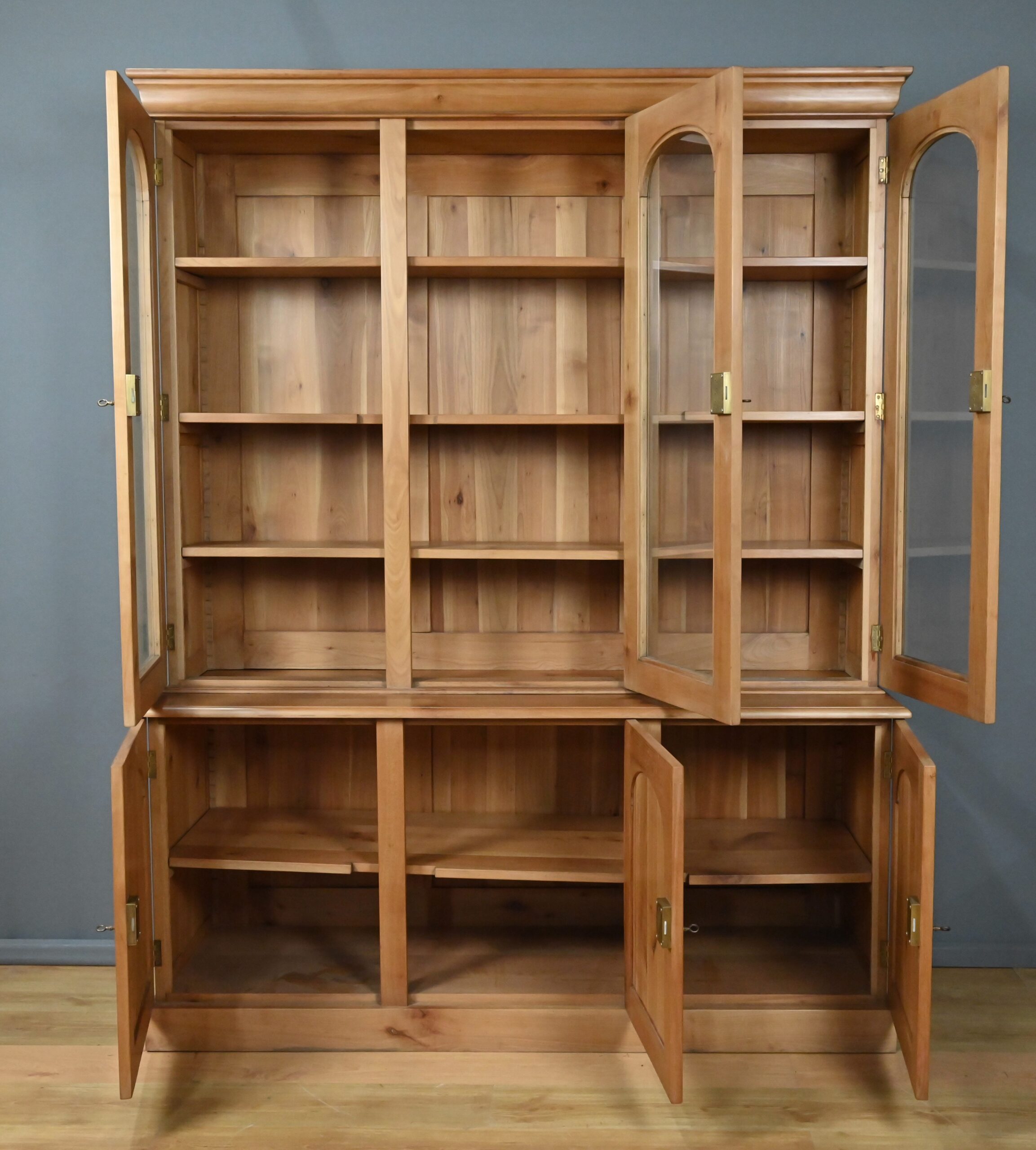 Two-body library in blonde cherry, Louis-Philippe style – 20th century
