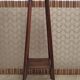 Solid wood side table with marble top