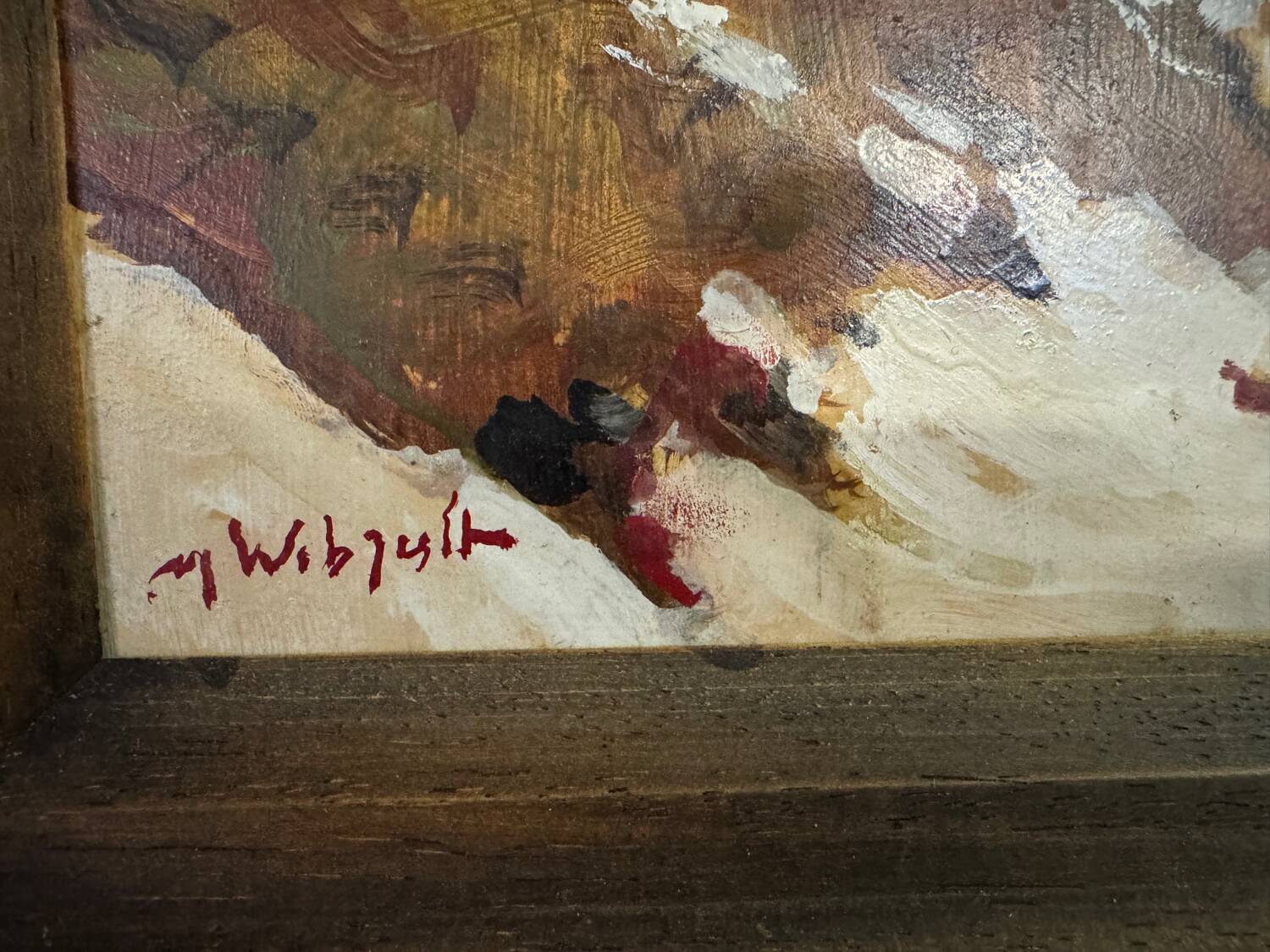 Marcel Wibault Winter Mountain Painting