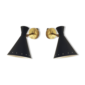 Pair of 1950s Italian wall light