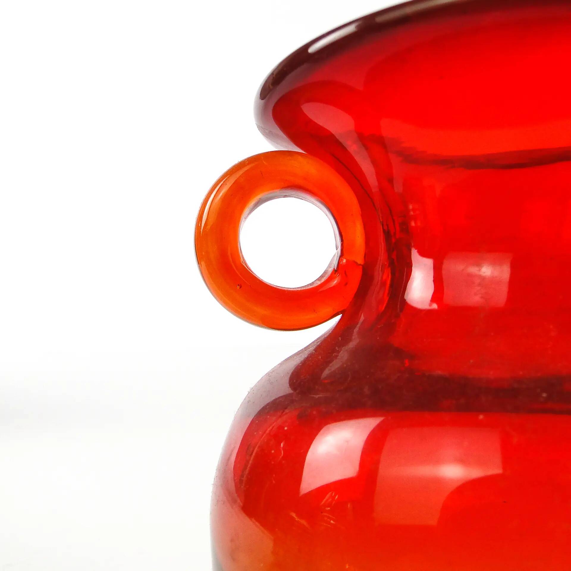 Mid-century modern vase, glass, designed by J. Słuczan-Orkusz, Poland, 1970s