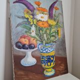 Still life flowers and fruits