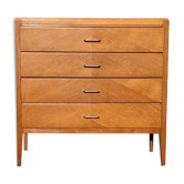 Ancienne commode vintage pieds fuseaux 4 tiroirs vintage circa 1970