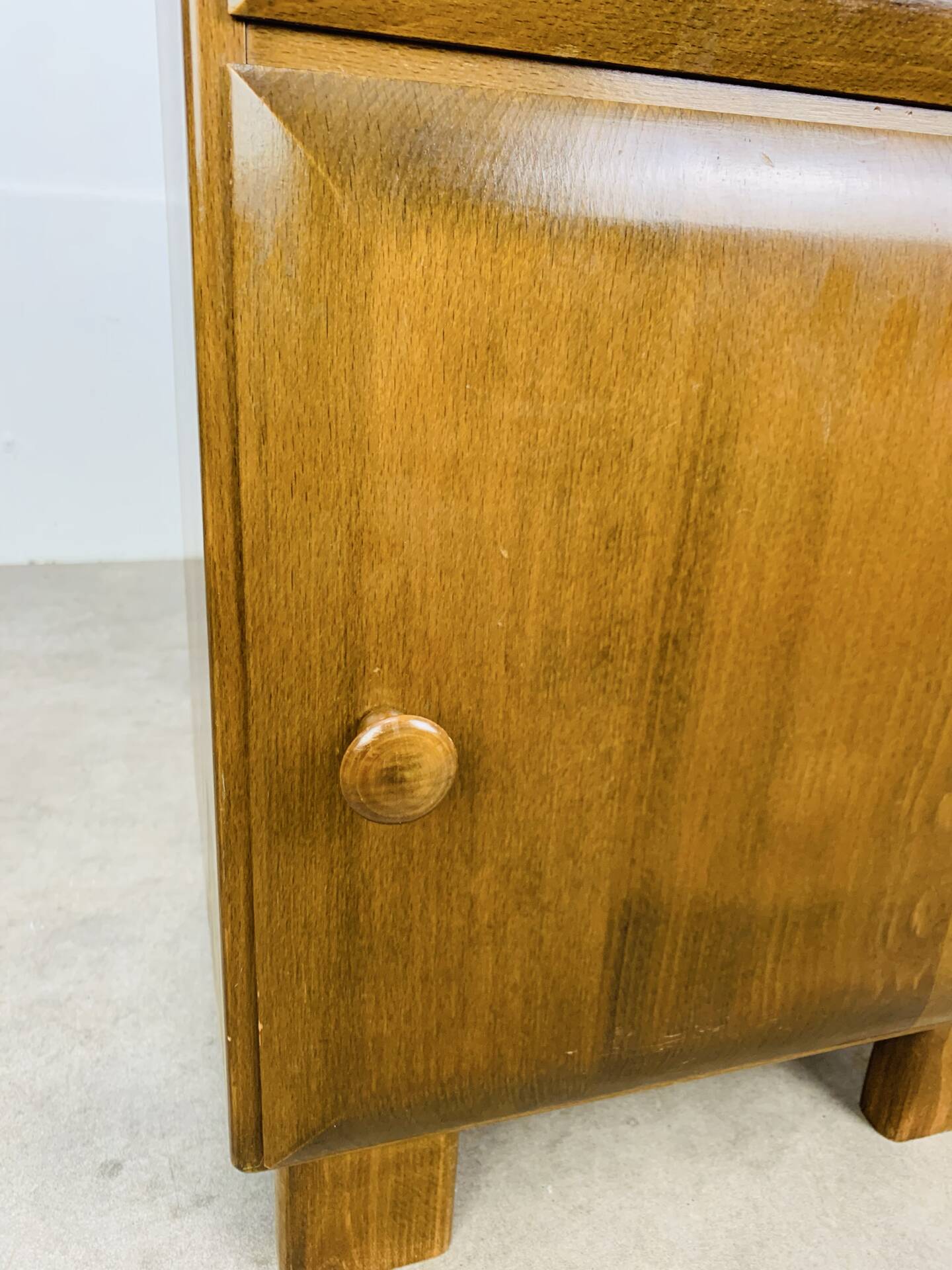 Art Deco bedside table in wood, 1940s/50s