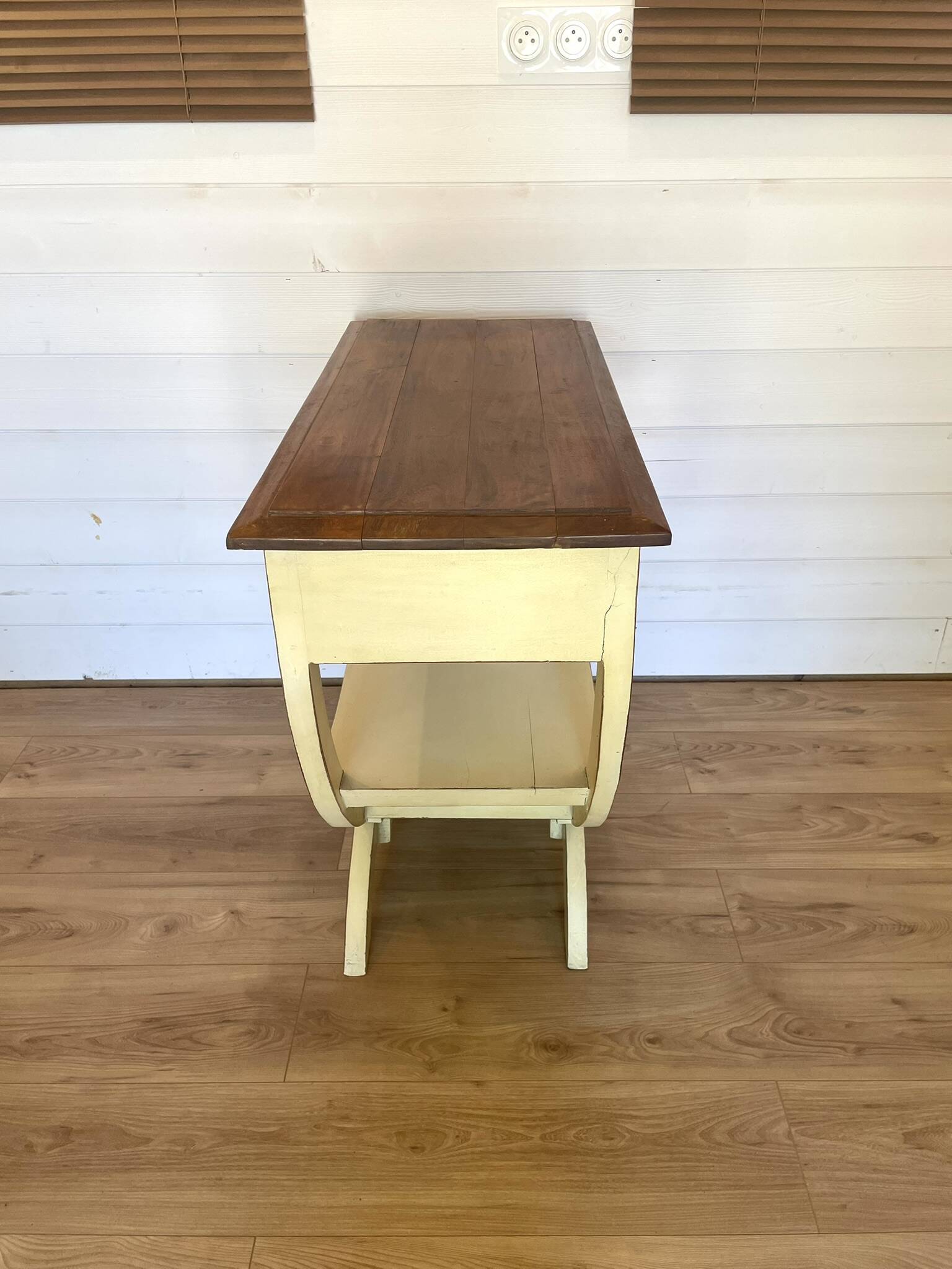 Vintage Style Directoire Console Table / Patinated Centre Table - Legs in