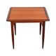 Vintage square teak coffee table 63x63 cm hbm mobler 1970 suede
