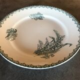 Flat hollow in earthenware st amandinoise st amand model lily of the valley