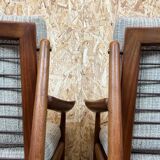 Pair of teak easy armchairs by Svend Aage Eriksen for Glostrup