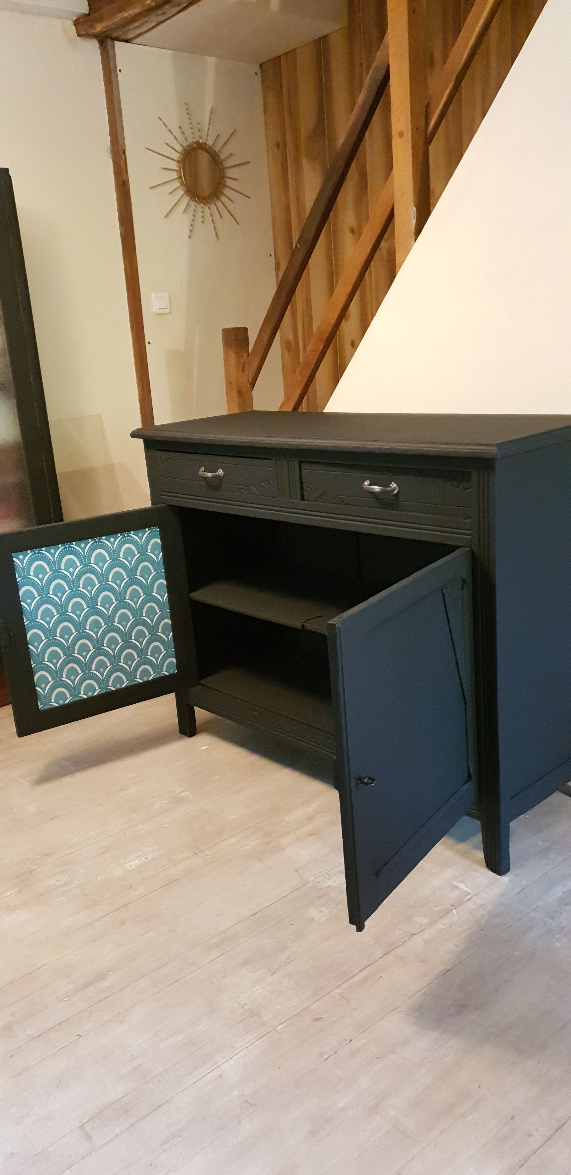 Black art deco buffet