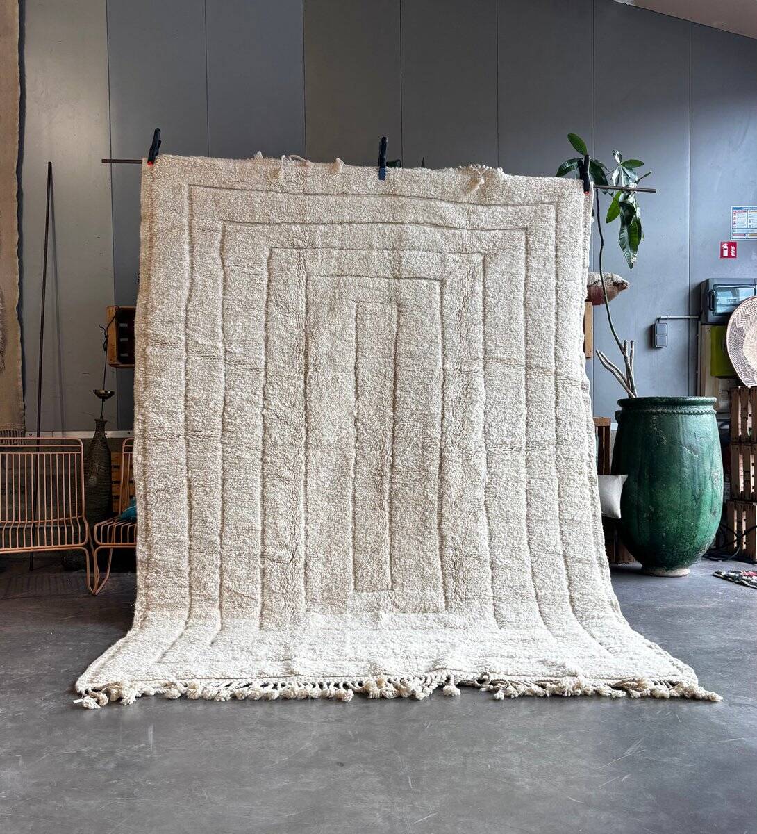 Large modern Berber-style rug in wool