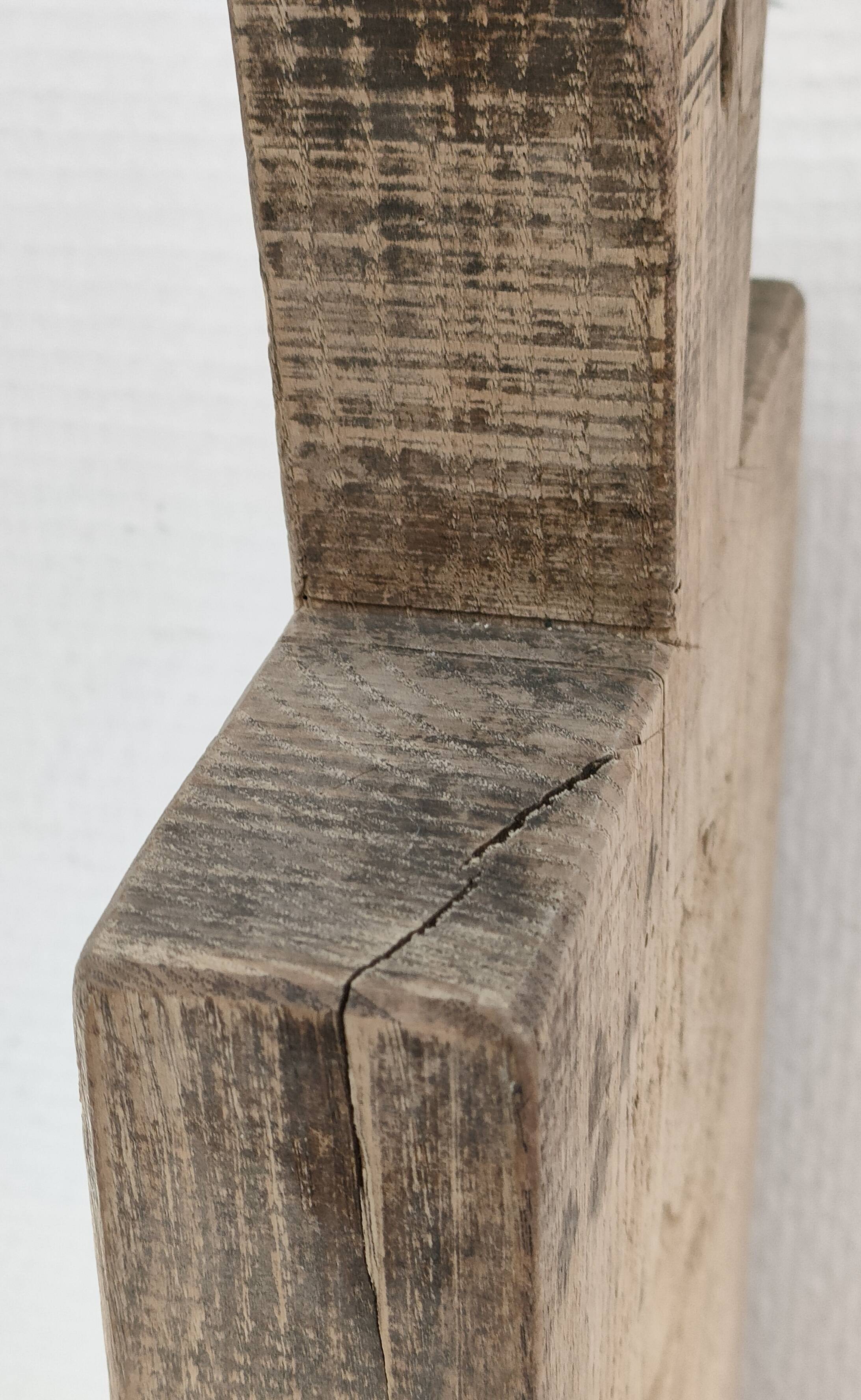 Cutting board solid wood patinated thick early twentieth century