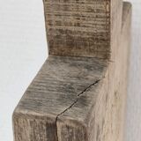 Cutting board solid wood patinated thick early twentieth century