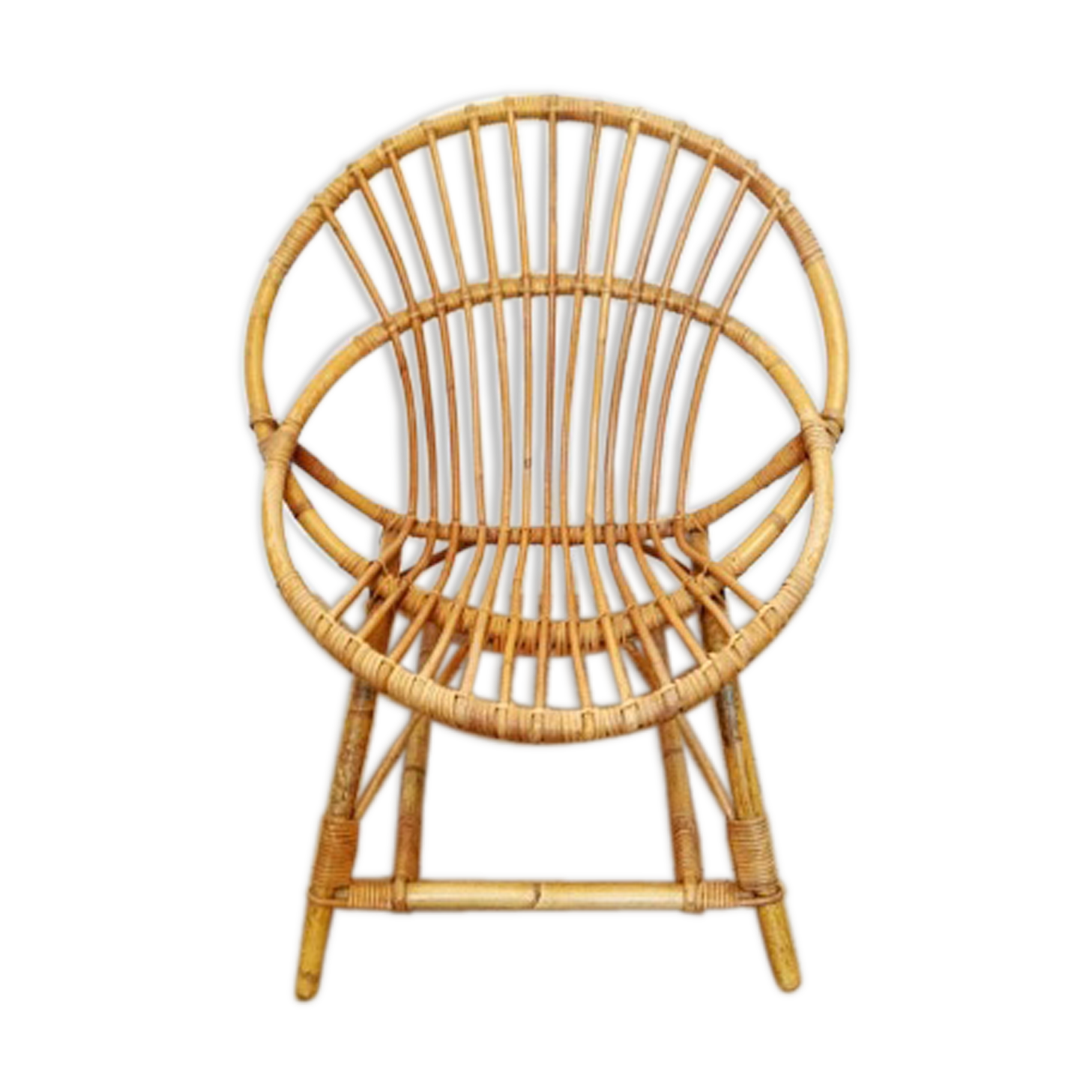 Vintage rattan armchair