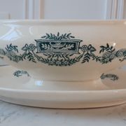 Saucière terre de fer Longchamp fin XIXème