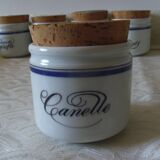 8 spice jars. porcelain of auteuil