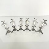 6 knife rests, "Chrysanthemum" model, from Maison Christofle