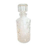 Chiseled glass carafe