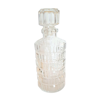Chiseled glass carafe