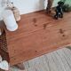 Farmhouse coffee table in raw wood with storage chest