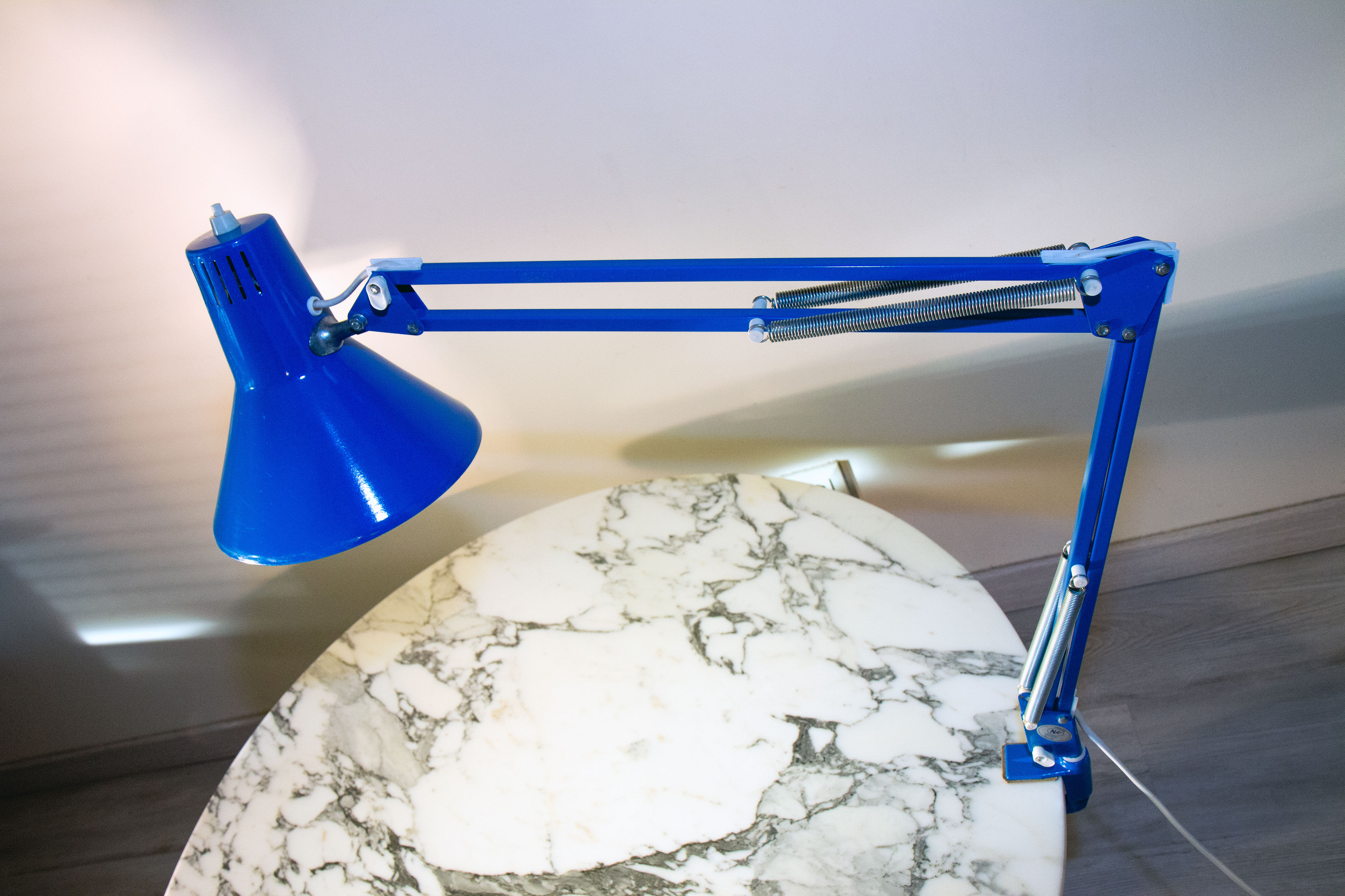 Architect lamp Twist T1 blue, Italy 1960