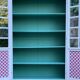 Armoire parisienne vitrée vintage 1960