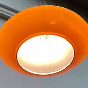 Mid-century glass tulip pendant by Peill & Putzler, 1960s.