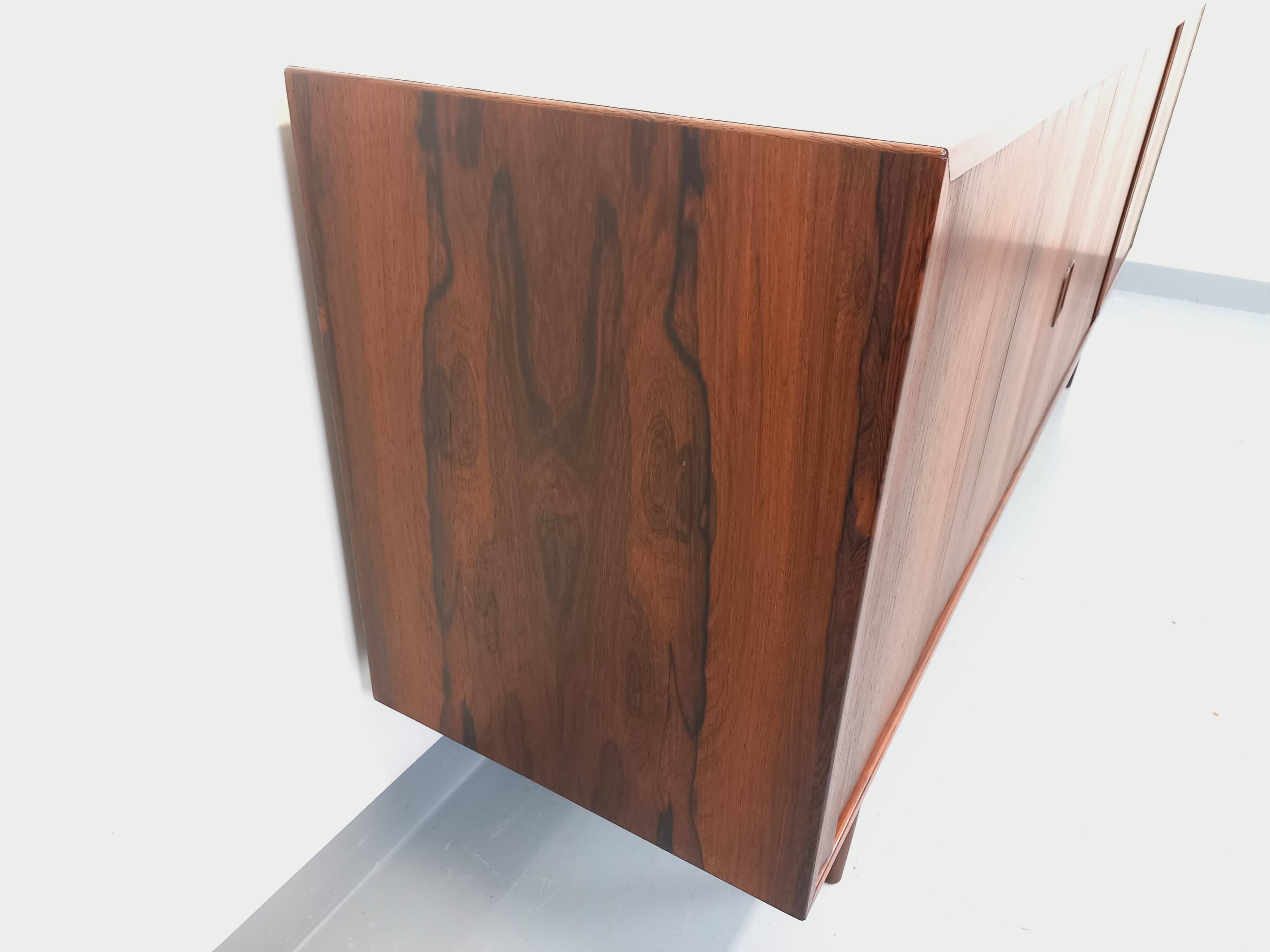 Vintage Scandinavian enfilade by Danish designer Arne Vodder in rosewood.