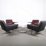 Lot de 4 fauteuils Wilkhahn Flexor et une table basse par Georg Leowald