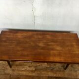 Teak coffee table with shelves