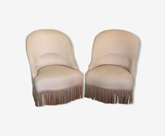 Paire de fauteuils crapaud