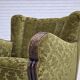 1950s, Danish relax chair, furniture velour, oak wood.