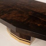 Table à manger Mod. 2007D par Willy Rizzo & Nucci Valsecchi pour Aldo Tura, 1970