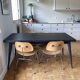 Tolix dining table 55 160 chocolate