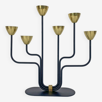 Chandelier scandinave Mid-Century, Gunnar Ander pour Ystad Metall, Suède