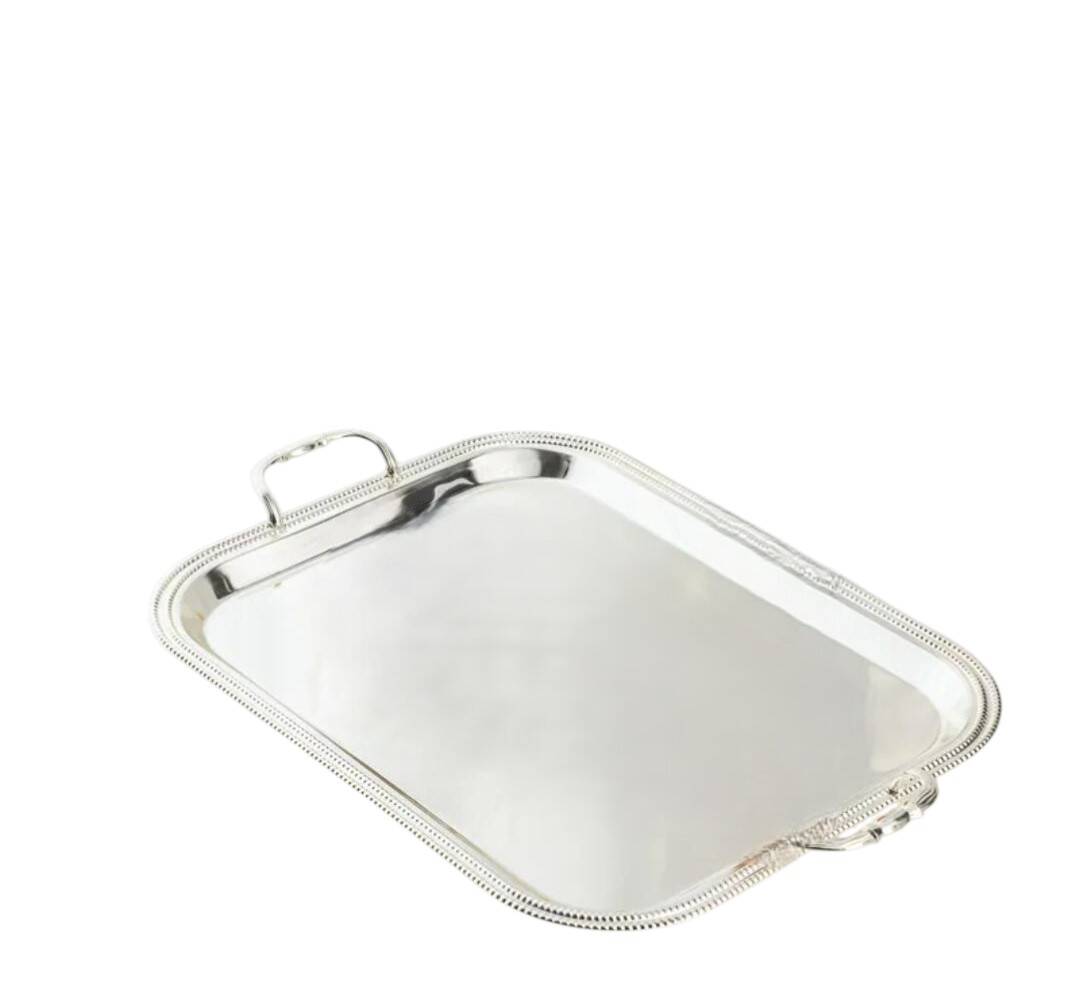 Rectangular polished iron electroplated tray