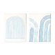 Pair of giclee prints, abstract blue wall art set of two, 50x70cm