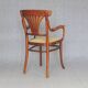 Fauteuil Thonet N°221 , incrustations " bronze " 1905 cannage parfait