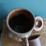 Puisaye stoneware filter teapot, Mallet pottery