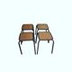 4 vintage industrial Mullca stools, workshop, school