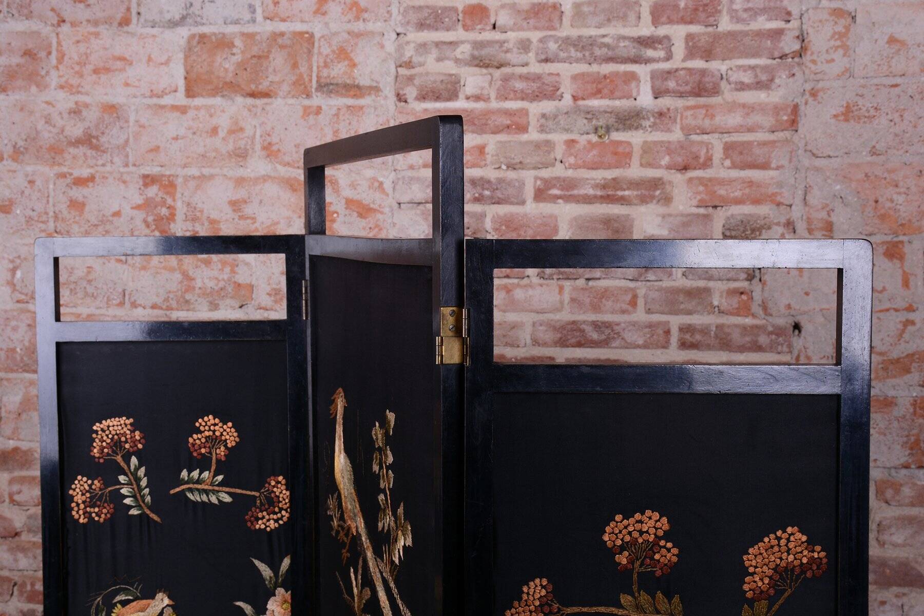 Art Deco Folding Screen in Oak, France, 1920s