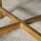 Brutalist oak dining table 1960's