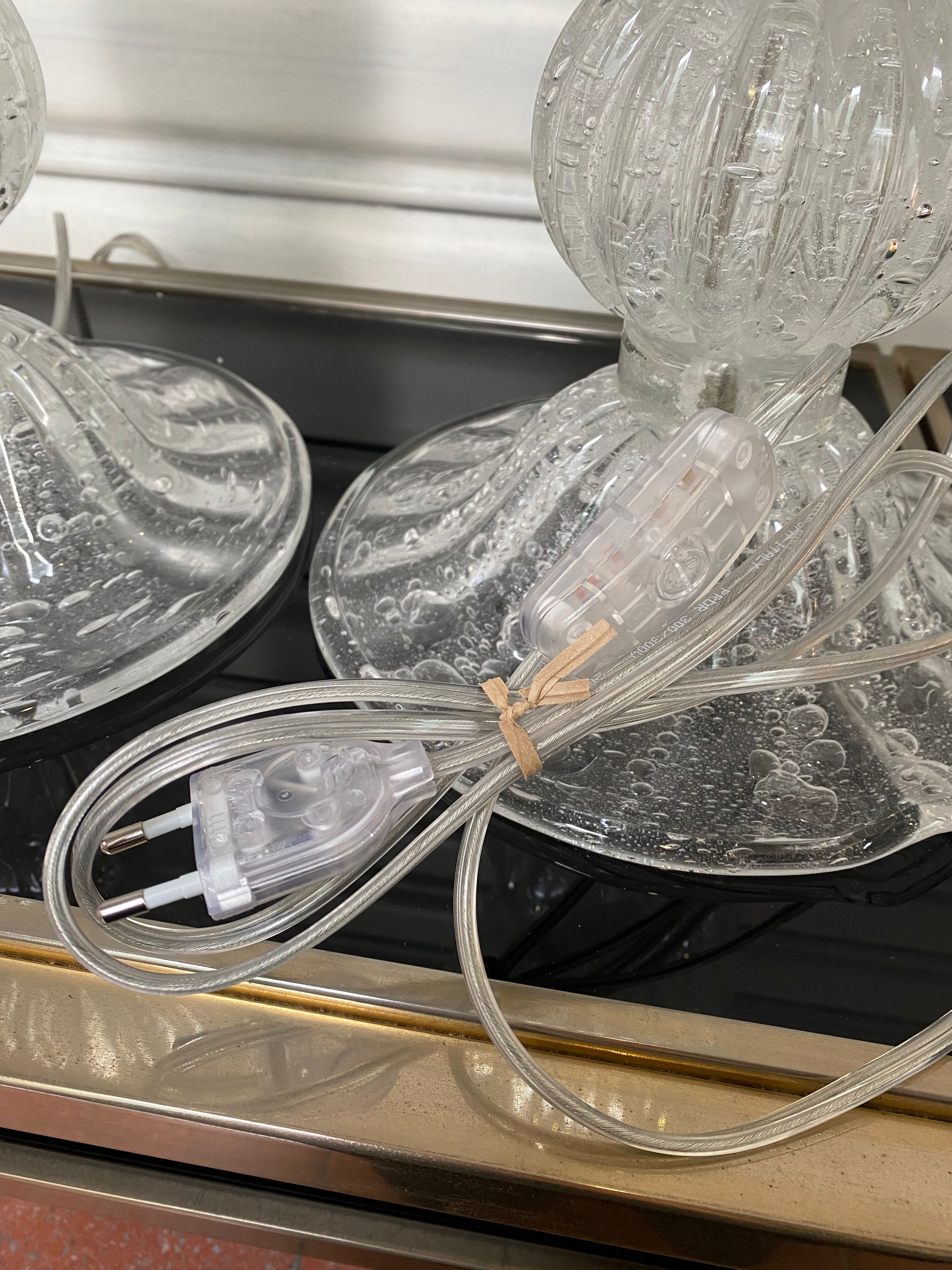 Pair of lamp legs Alberto Dona- Murano glass - 70s