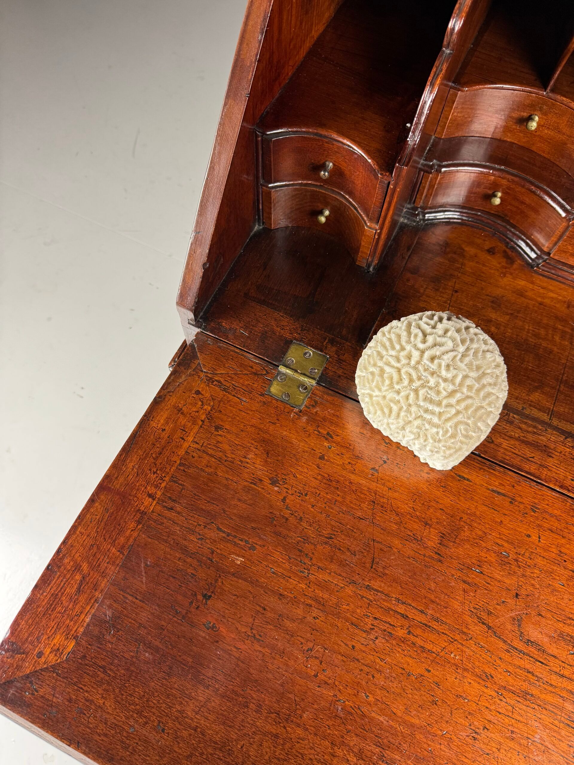 English secretary 18th century teak