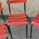 Serie de 4 chaises de terrasse "tolix"