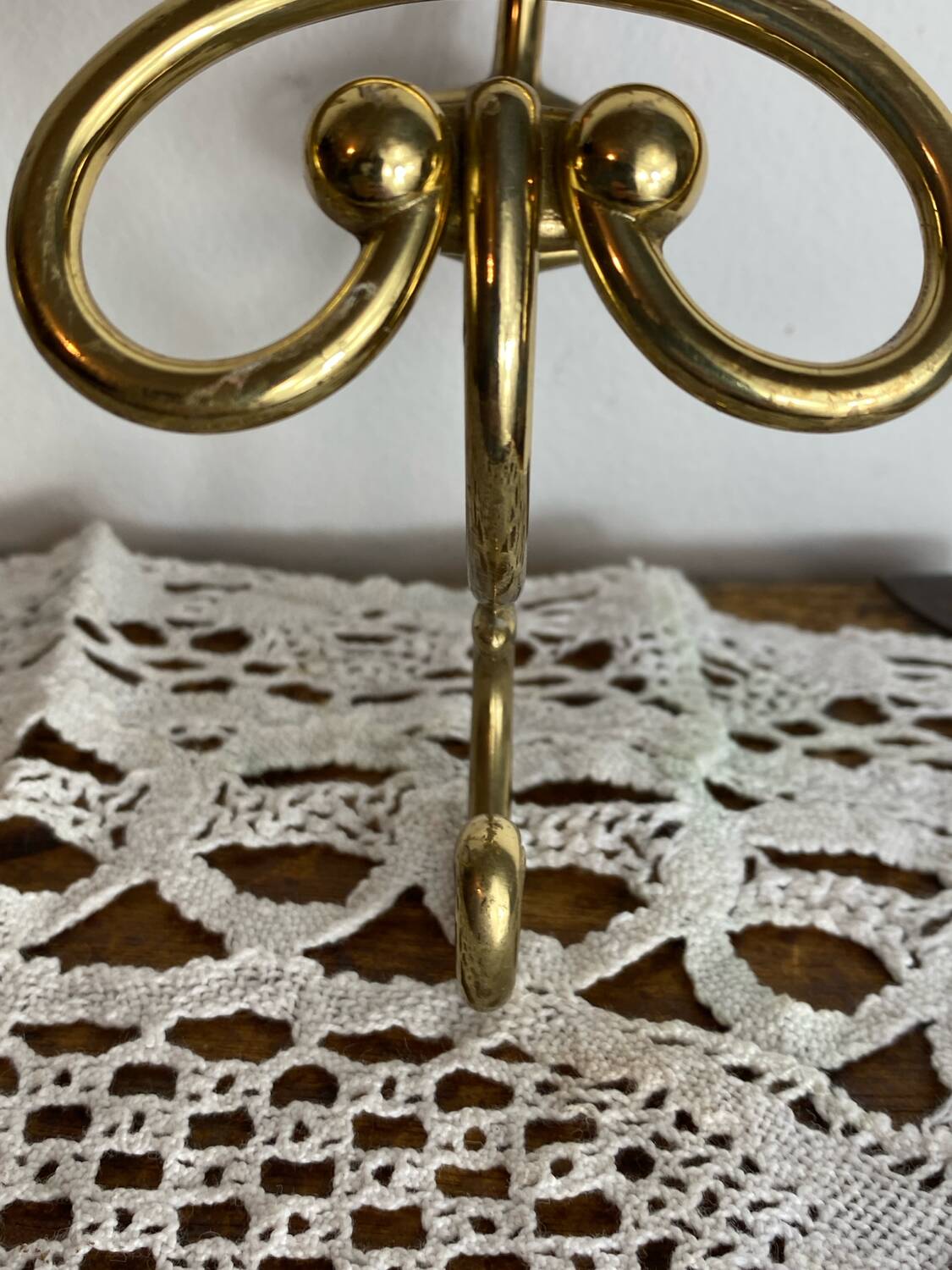 Pair of brass hooks