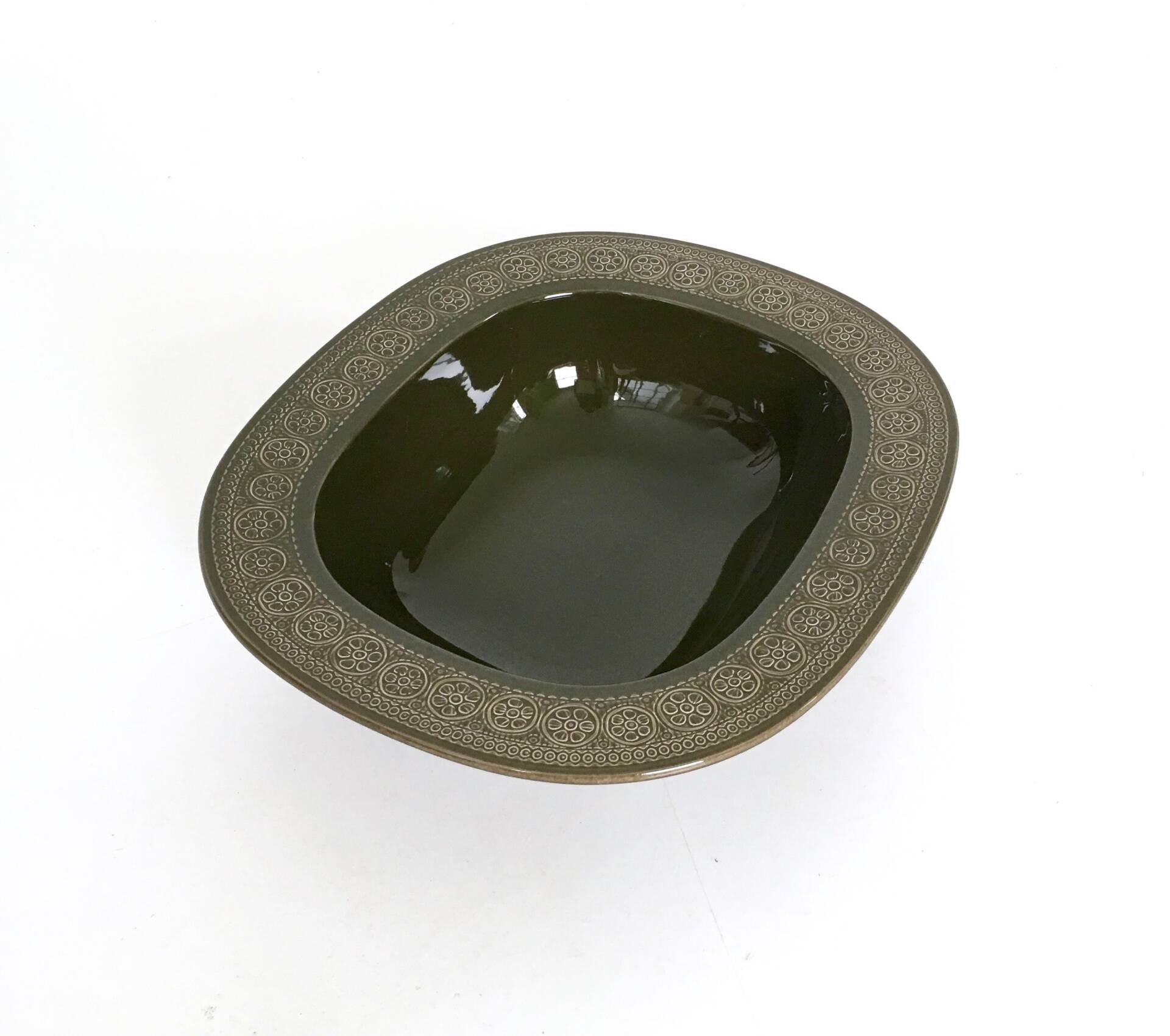 Five-Piece Black Earthenware Serving Set by Antonia Campi, Italy