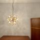Large Floral Crystal Glass Ball Chandelier by Palwa