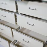 Armoire métallique, placard, armoire médicale, Baisch, vintage années 1960, tiroirs